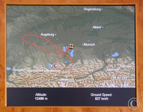 Position des Flugzeuges